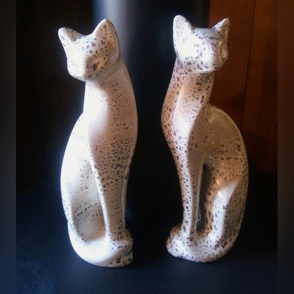 2 semese cats vintage collectible ceramic signed - Picture 2 of 11